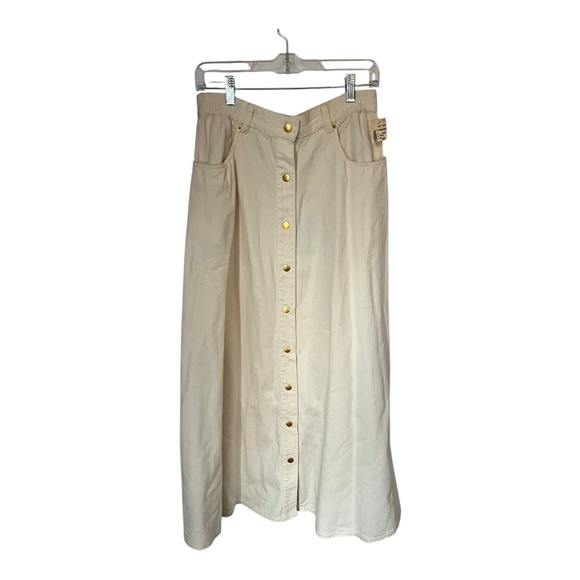 Vintage Cream Maxi Skirt Deadstock NWT - Picture 1 of 4